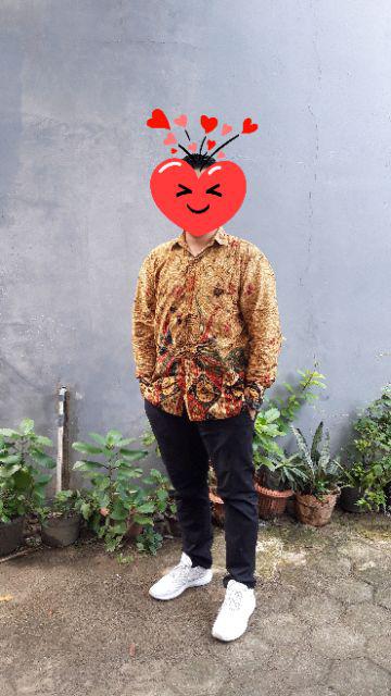 Batik Halus Lengan Panjang Dwi Rekta Hem Kemeja Batik Solo Modern Murah