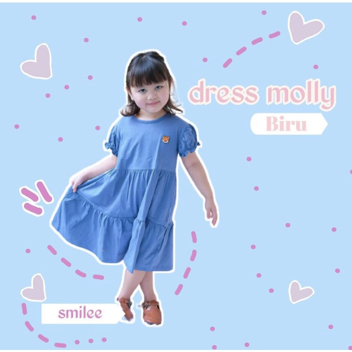 BAJU DRES DRESS  ANAK PEREMPUAN KAOS UMUR 1-5 TAHUN KATUN COMBED