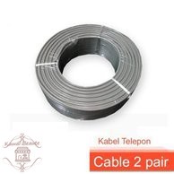 Kabel Walet Telepon 2x0,6x100 meter Tembaga Murni (Asli) 2C