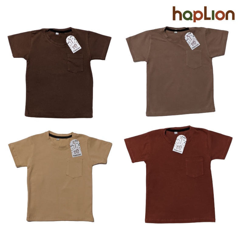 Kaos Polos Saku Anak Unisex 1-5 Tahun | Haplion Kidswear