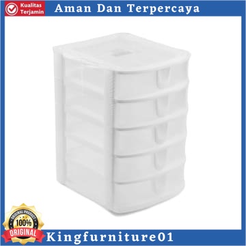 Krishome Laci Penyimpanan 5 Tingkat - Transparan