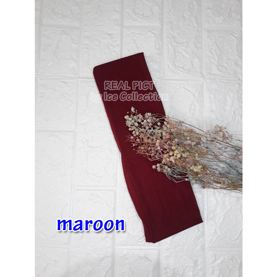 PREMIUM MANSET Tangan Sambung Punggung Kaos Rayon Anti Melorot Balero Bolero Mangset Iner Inner-Maroon