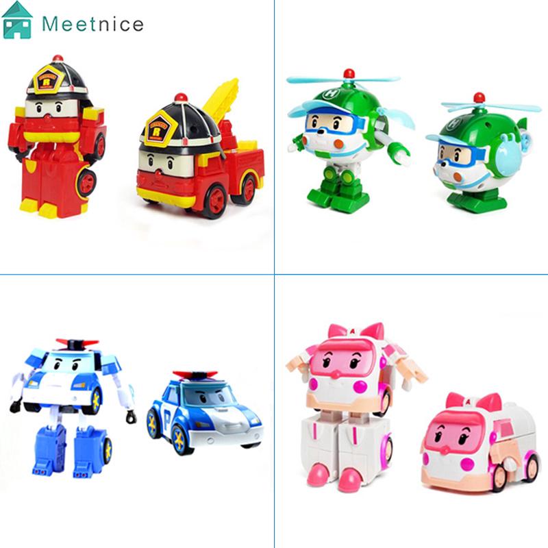 Mainan Poli Robocar 4in1 Set Transform Mobil Robot