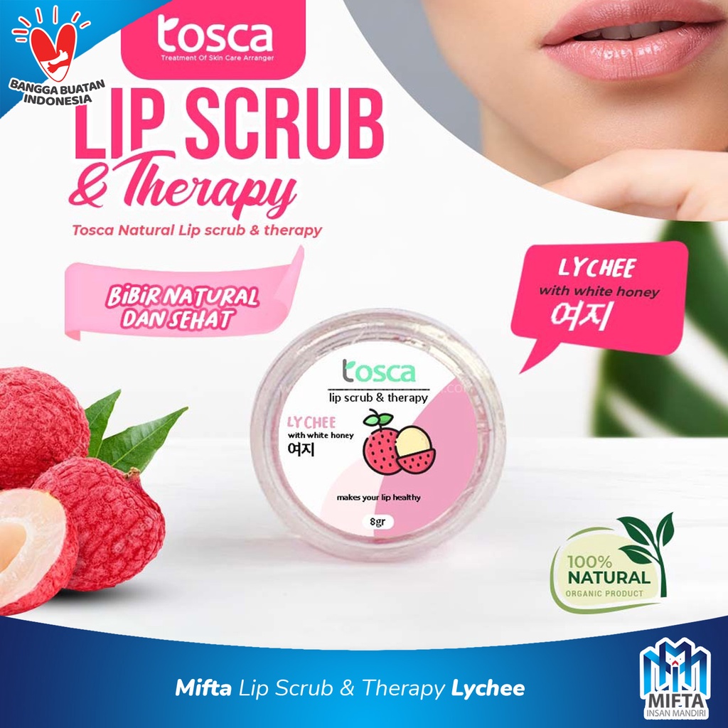 LIP SCRUB THERAPY BIBIR TOSCA / NATURAL LIB SCRUB TOSCA FOOD GRADE