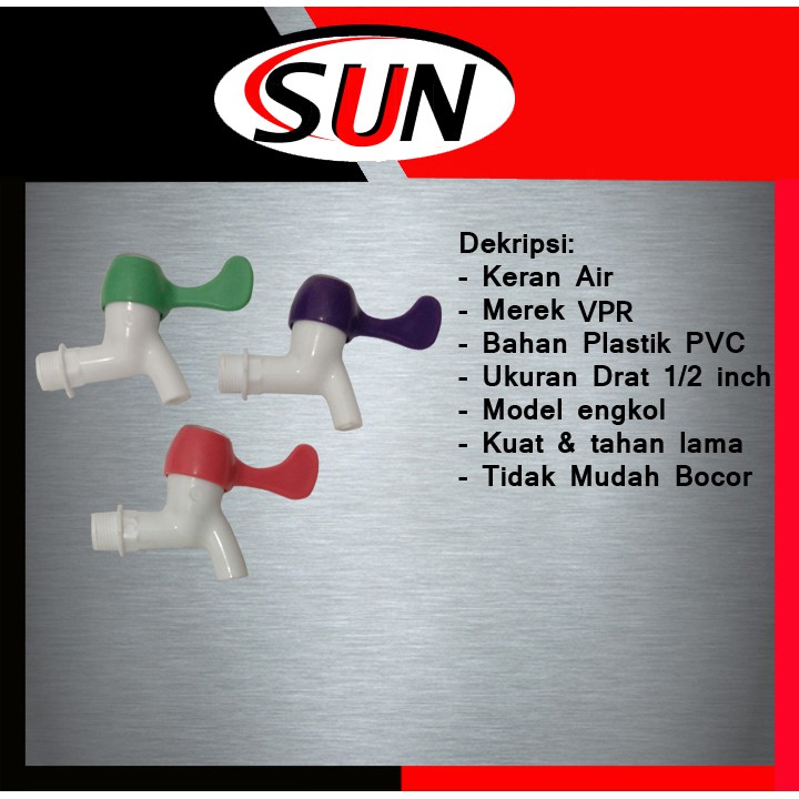 Kran Air Plastik Pvc Engkol Stik Kamar Mandi Taman Mesin Cuci