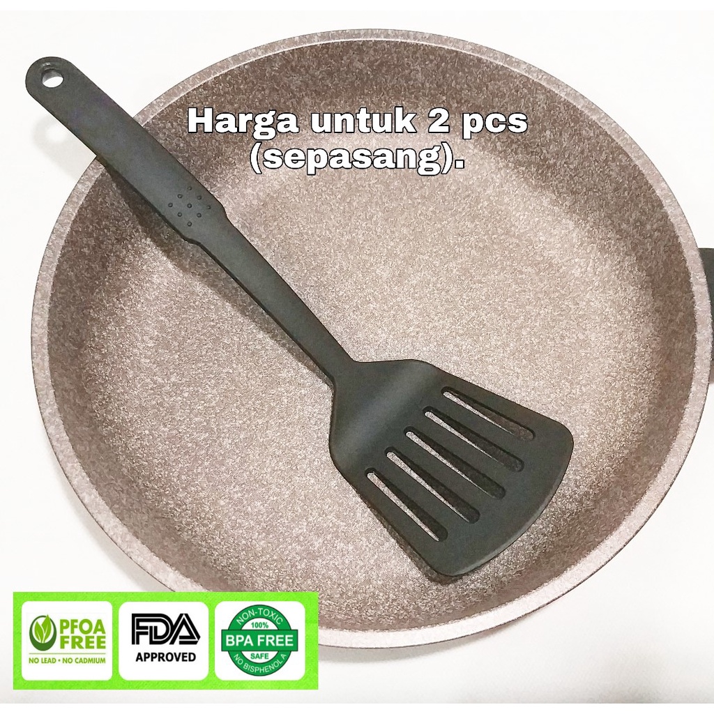 MOEGEN Spatula/Turner/Sutil/Sodet/Super Utensil/Sloted Turner Nylon Anti Panas Anti Leleh Food Grade HAWAII Series