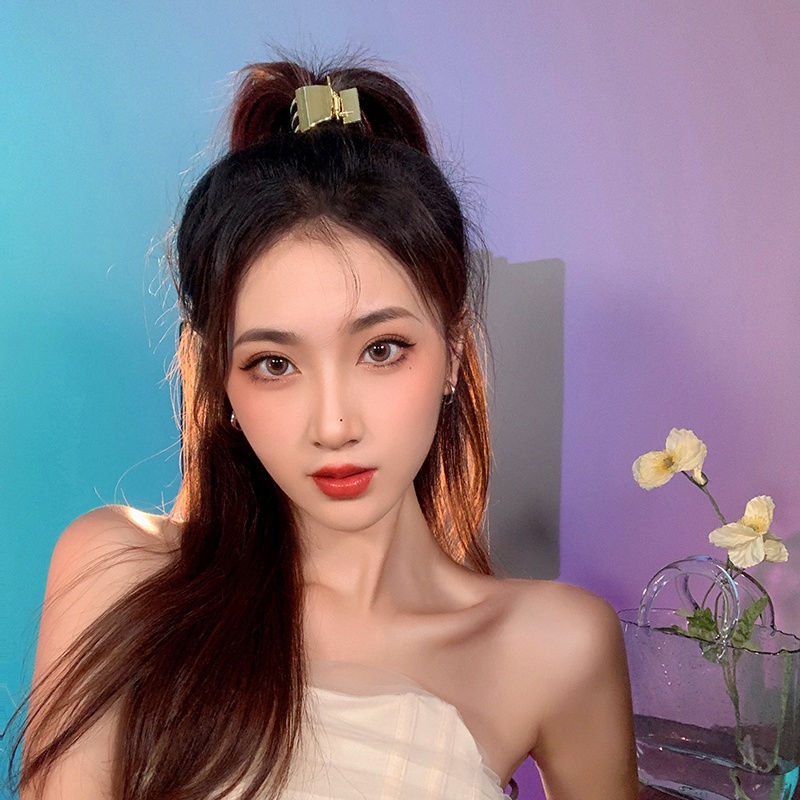 Vintage Logam Jepit Rambut ponytail Tetap Ambil Klip lady's Korea Aksesori Rambut