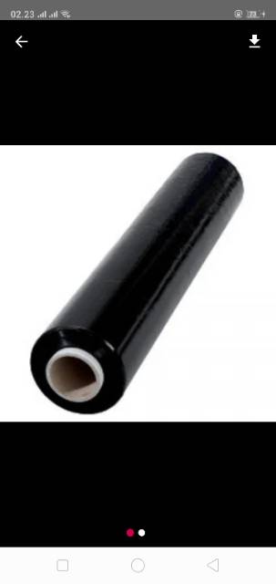 Plastik Wrapping Stretch Film HITAM Tipe F 50cmx150meter Tebal 2 mc