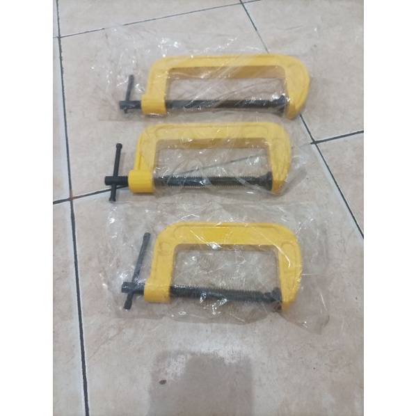 Paket Clamp C isi 3pcs / Alat penjepit model C  / Catok model C