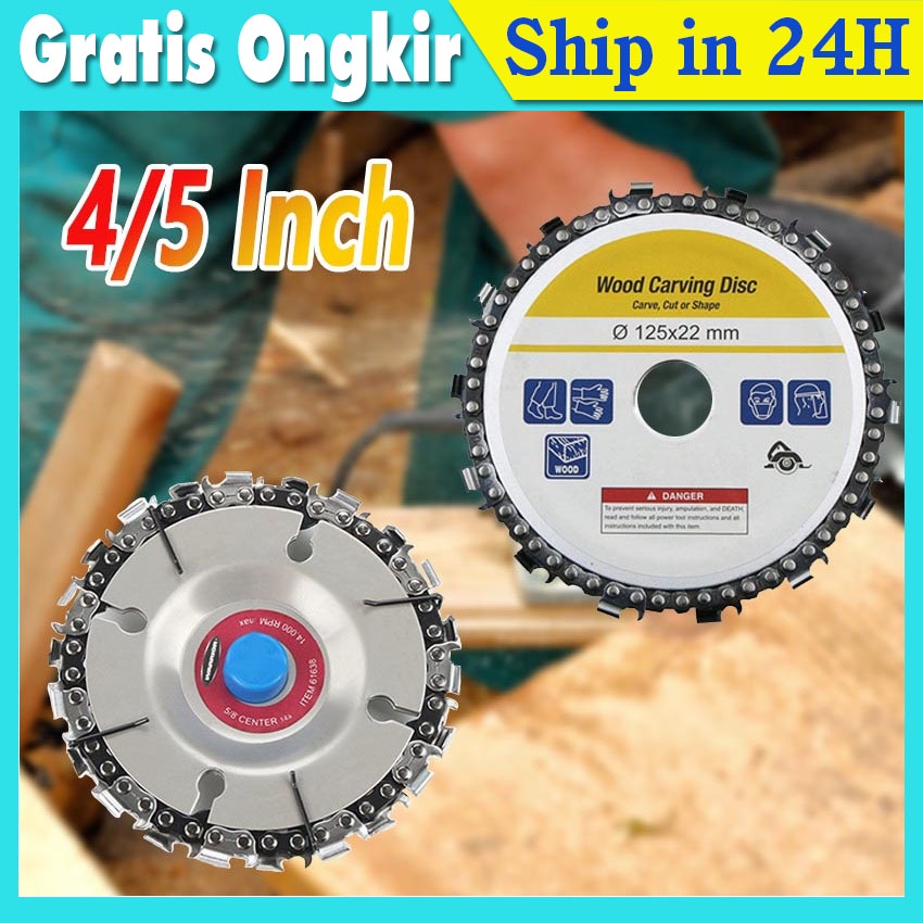 Mata Gerinda Chain Saw Pahat Graji 4, 5 inch Wood Carving Disc For Angle Grinder