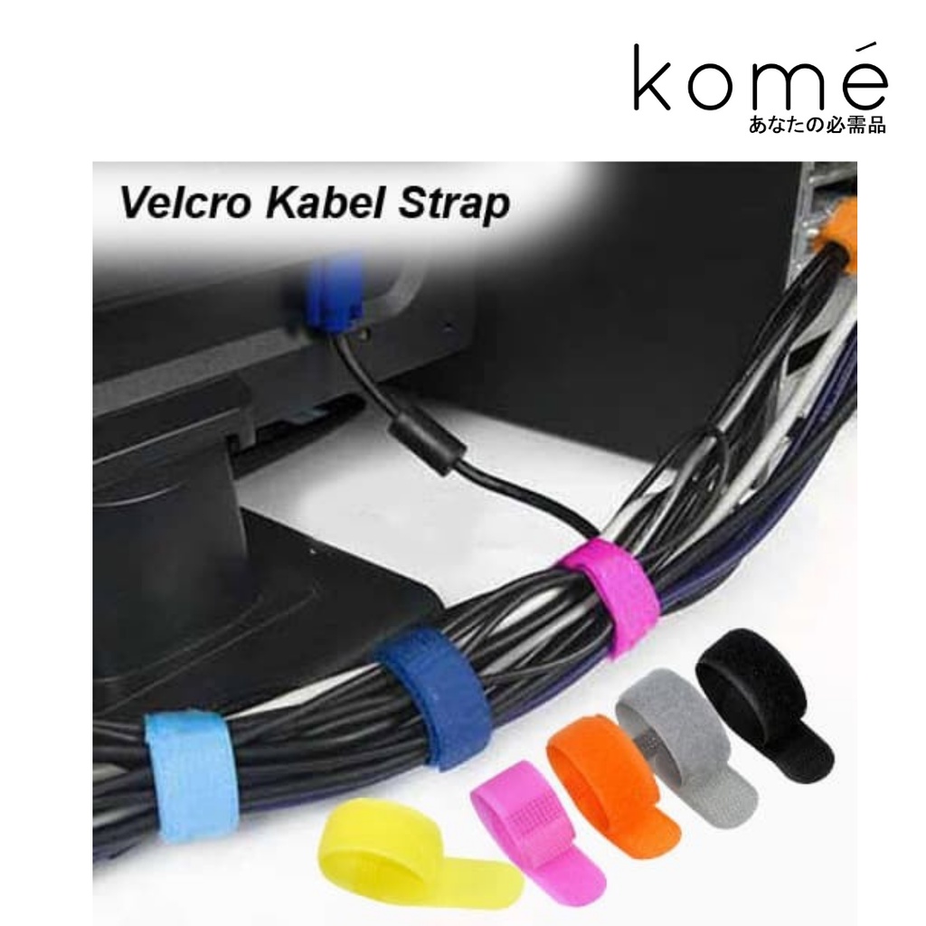 Velcro alat merapihkan kabel / pengikat kabel warna-warni murah