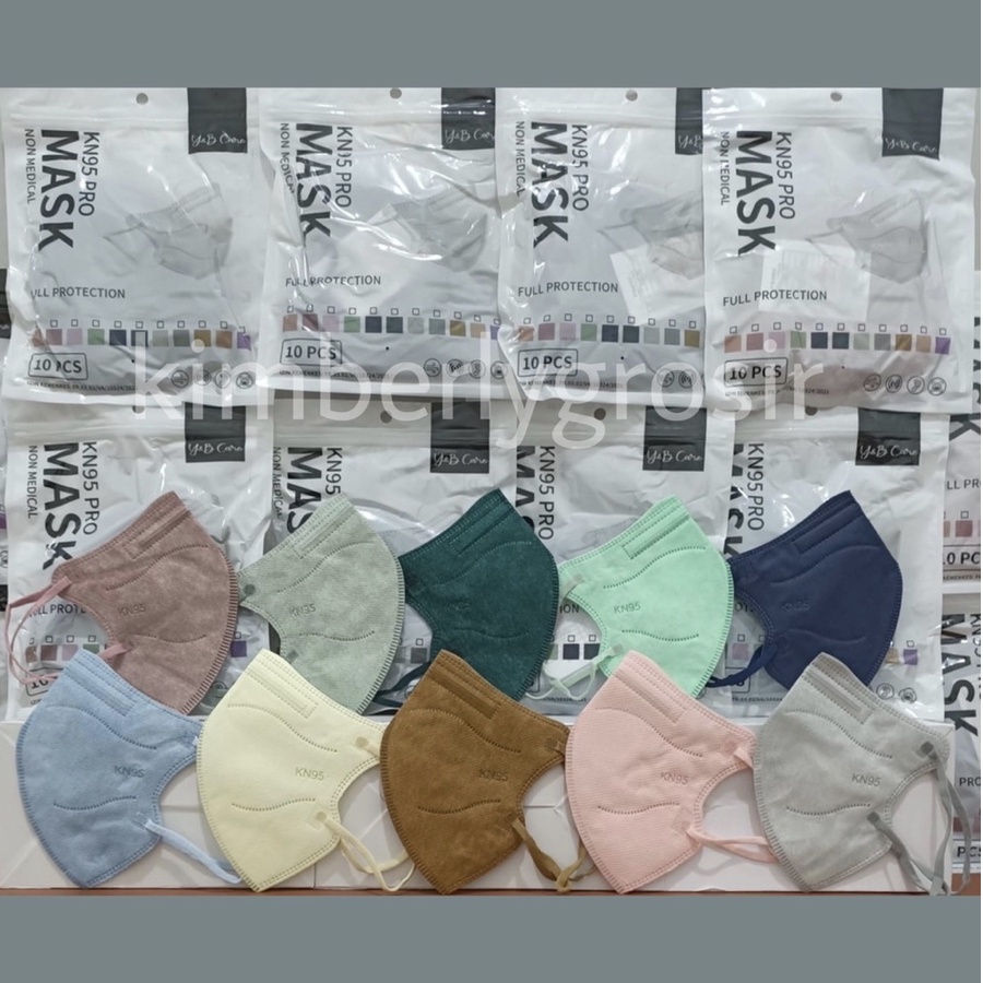 MASKER KN95 PRO / KF94 PRO 5 PLY ISI 10 PCS PREMIUM COLOR MASK SETARA MOUSON READY COD