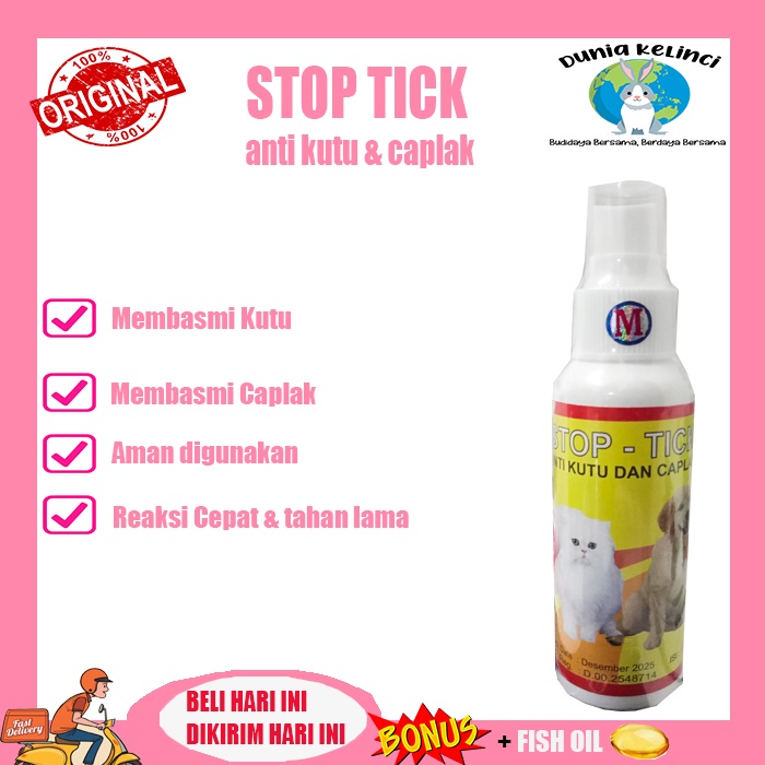 OBAT ANTI KUTU KUCING STOP TICK SPRAY BASMI TELUR KUTU KUCING