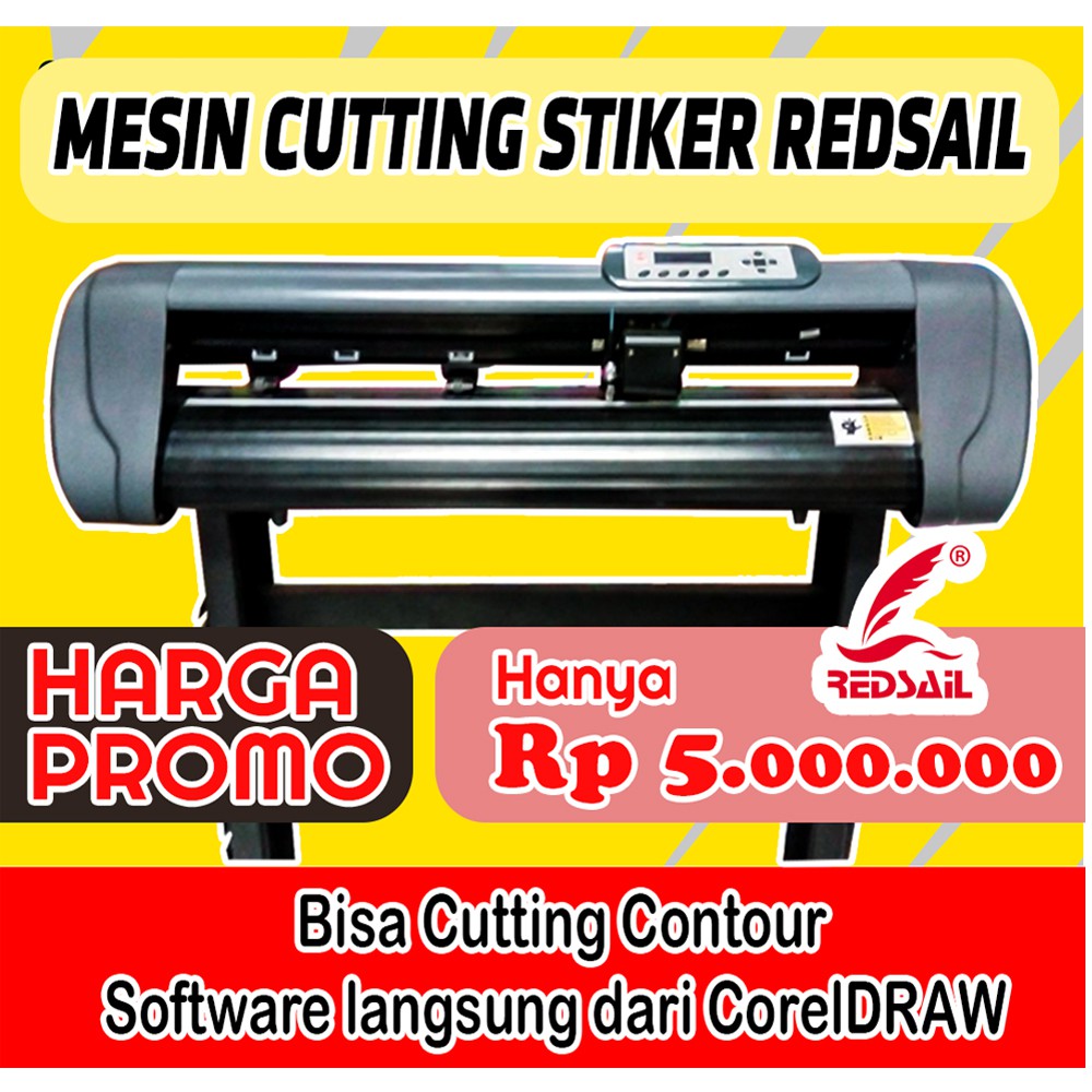 

Mesin Cutting Stiker Redsail, Bisa Kontur, Software Langsung CorelDraw