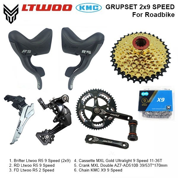 GROUPSET LTWOO R5 2 X 9SPEED ( ROADBIKE / MINIVELO )