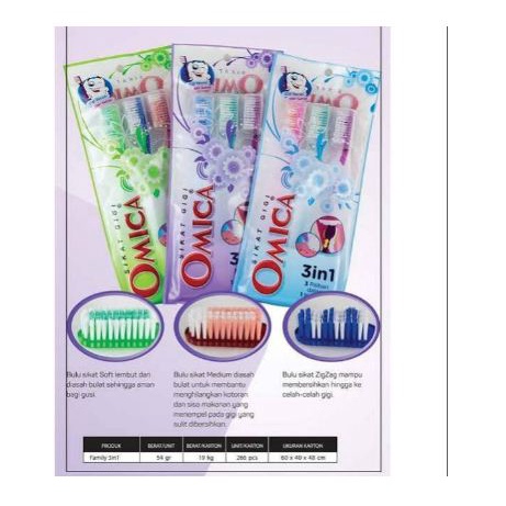 Omica Sikat Gigi Family 3in1