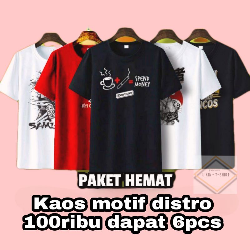 PAKET HEMAT KAOS DISTRO 7 PCS 100RIBU | KAOS PRIA WANITA | KAOS MURAH | KAOS DISTRO 7 100 RIBU | kaos distro|