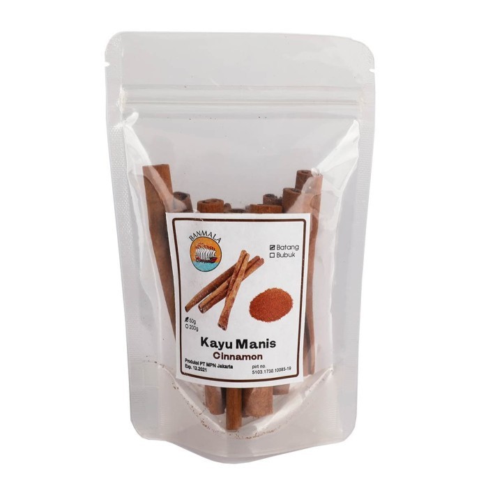 

Kayu manis Murni Cinnamon Batangan Rempah Rempah Banmala Spices 100gr