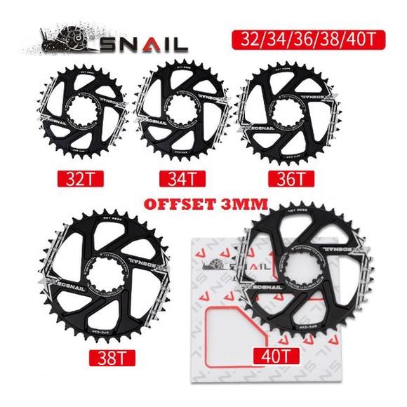 Chainring GXP SNAIL 32T 34T 36T 38T 40T Chain ring 32 T 34 T 36 T 38 T 40 T OFFSET 3MM Crank GXP X9 