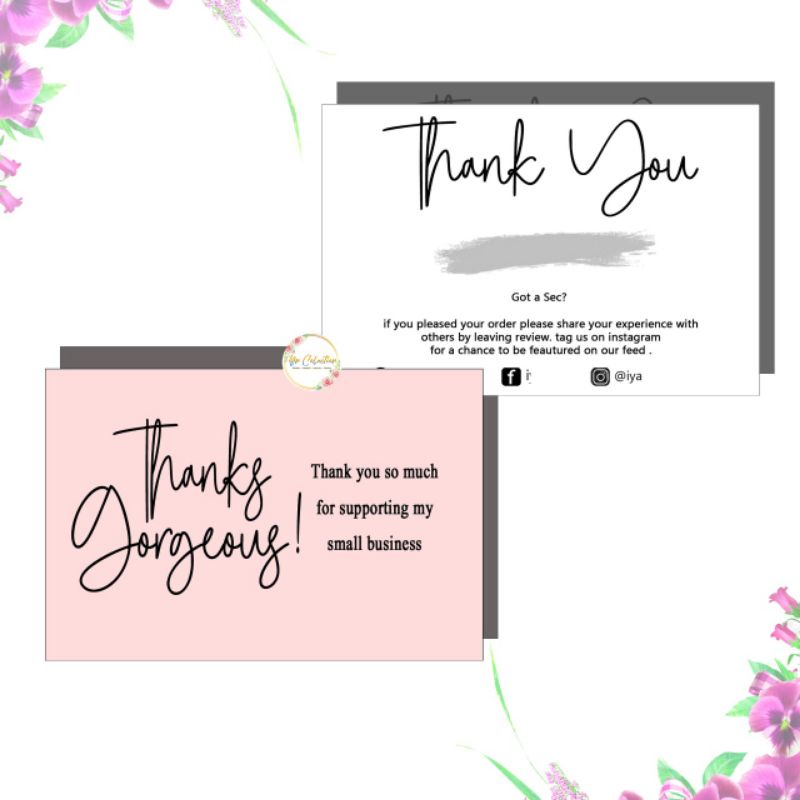 

THANKS CARD 1SISI 2SISI