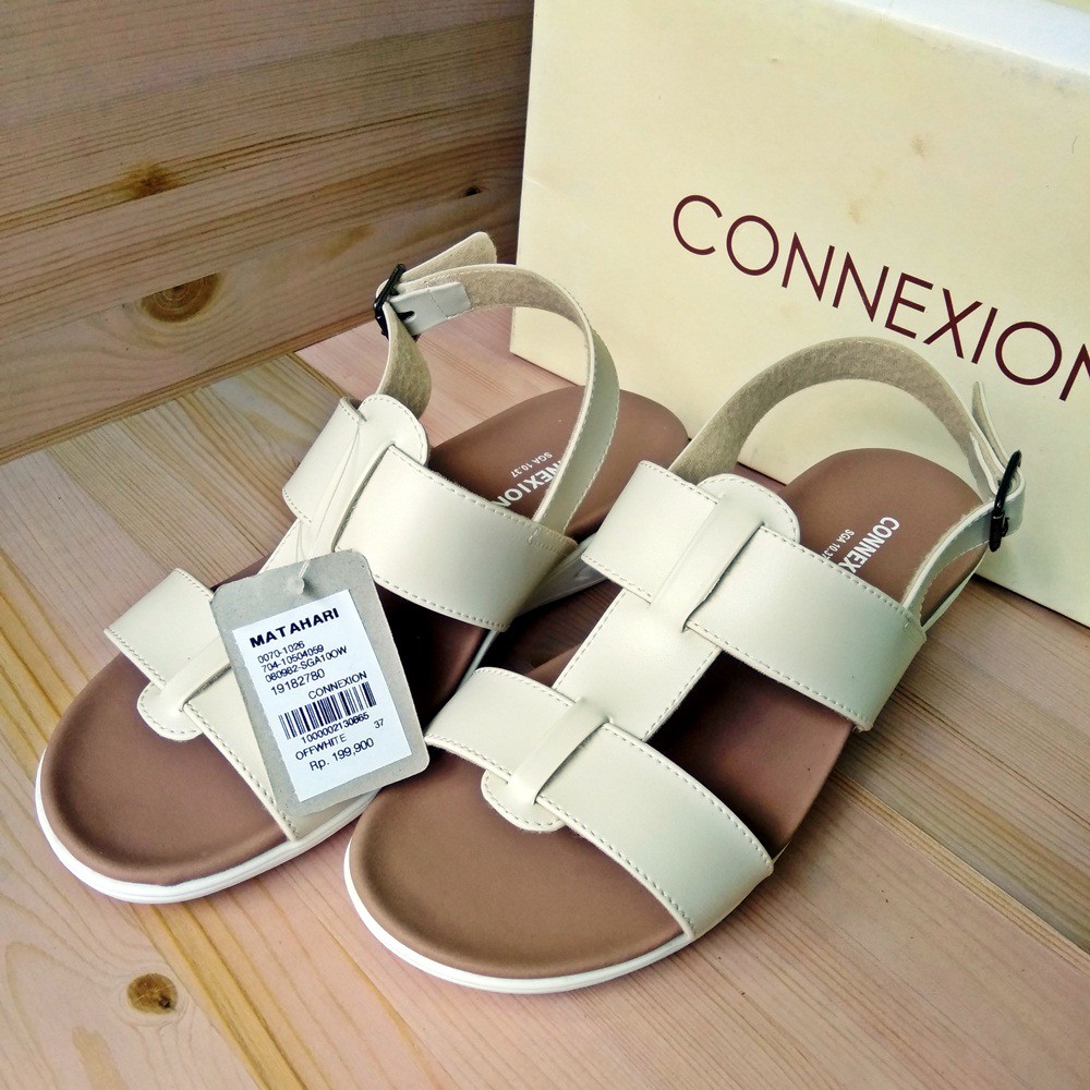CONNEXION SGA10OW Sepatu Sandal Santai Wanita Formal Wedges Casual Offwhite Original Matahari