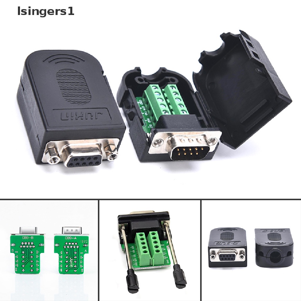 (lsingers1) Rs232 Konektor Breakout Terminal DB9 Male Female 9 Pin RS485