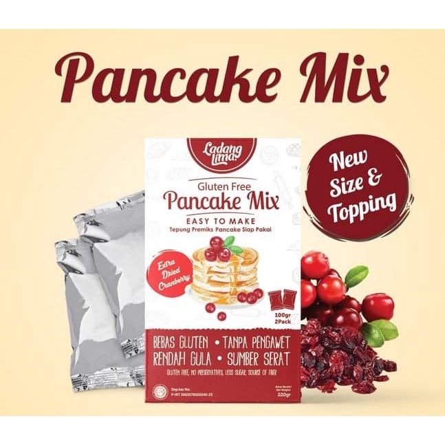 

5ds45ss Ladang Lima Pancake Mix 220 Gr (With Extra Topping Cranberry) Xa20X1