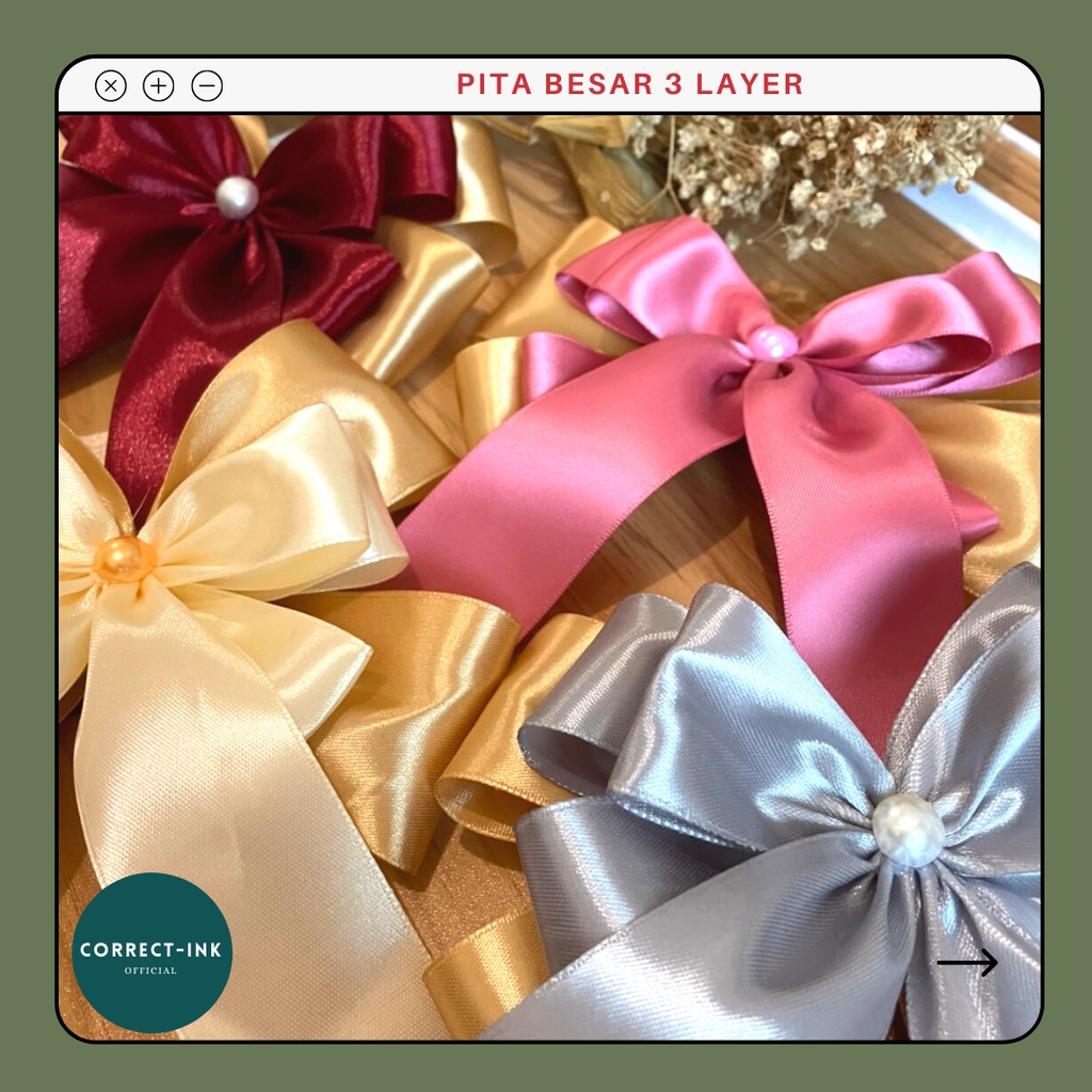 

PITA SATIN KADO UKURAN BESAR JUMBO / PITA HAMPERS JUMBO /GIFT HAMPERS RIBBON