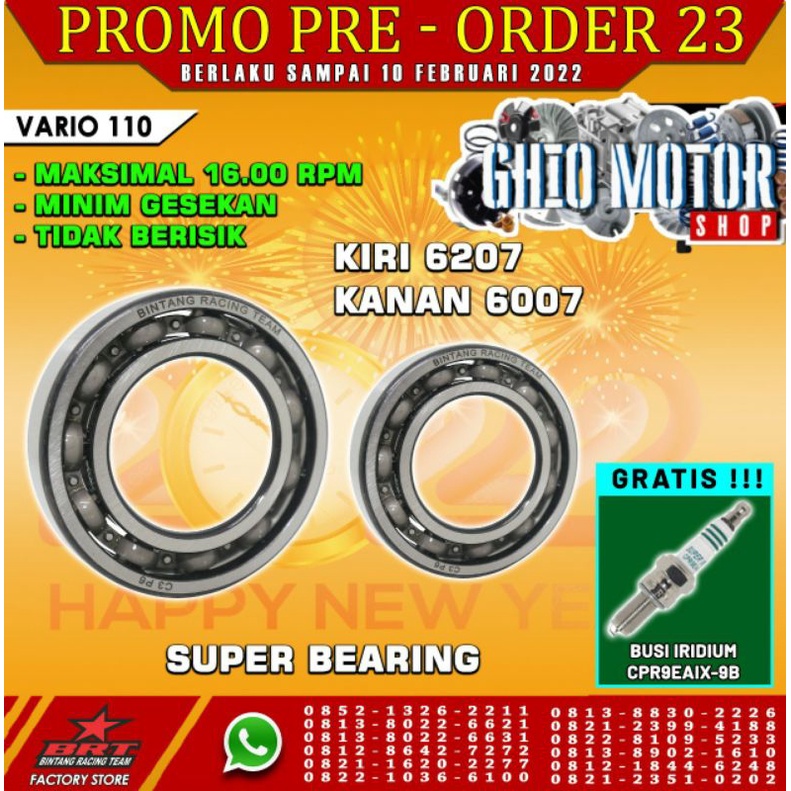 BEARING KRUK AS BRT TIGER /KLX 150 BERING STANG SEHER/LAHER STANG SEHER KLX / LAKHER STANG PISTON KLX BRT