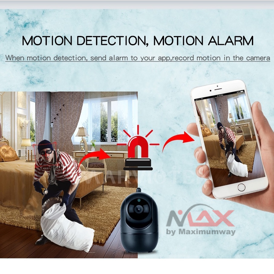 ZOSI CCTV WiFi IP 1080p HD berputar 360 derajat intercom 2 arah penglihatan malam Kamera Two Way Audio IR Motion Sensor 1080p Full HD resolusi tinggi remote dengan HP Android atau IOS Wifi Surveillance Camera Baby Monitor 1080p CCTV HD Smart IP Security