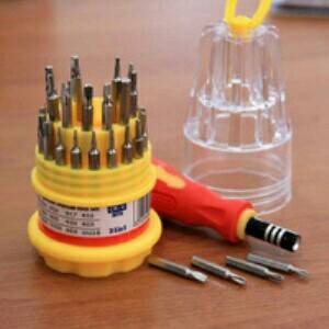 Obeng set mini lengkap 31 in 1 - Obeng Mini 1 Set Lengkap Serbaguna