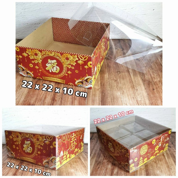 

Box Hampers Dus Kue Edisi Imlek Ukuran 22X22 X10Cm Dus Atas Full Mika 065