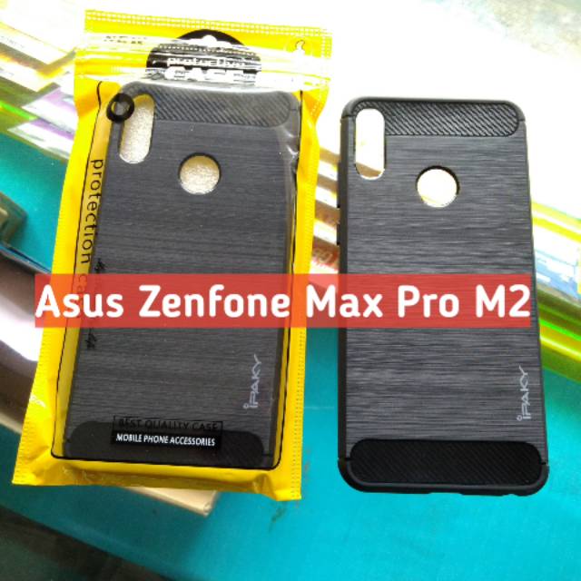 Softcase Ipaky Carbon Asus Zenfone Max Pro M2