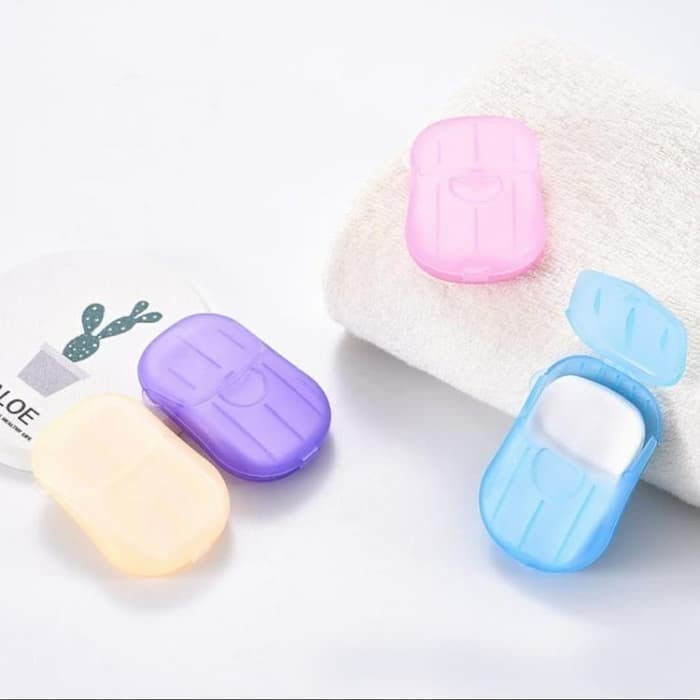 1KG MUAT 60PCS | SABUN KERTAS SOAP TOILET EASY CARRY PAPPER SOAP PORTABLE DISPOSABLE HAND WASHING