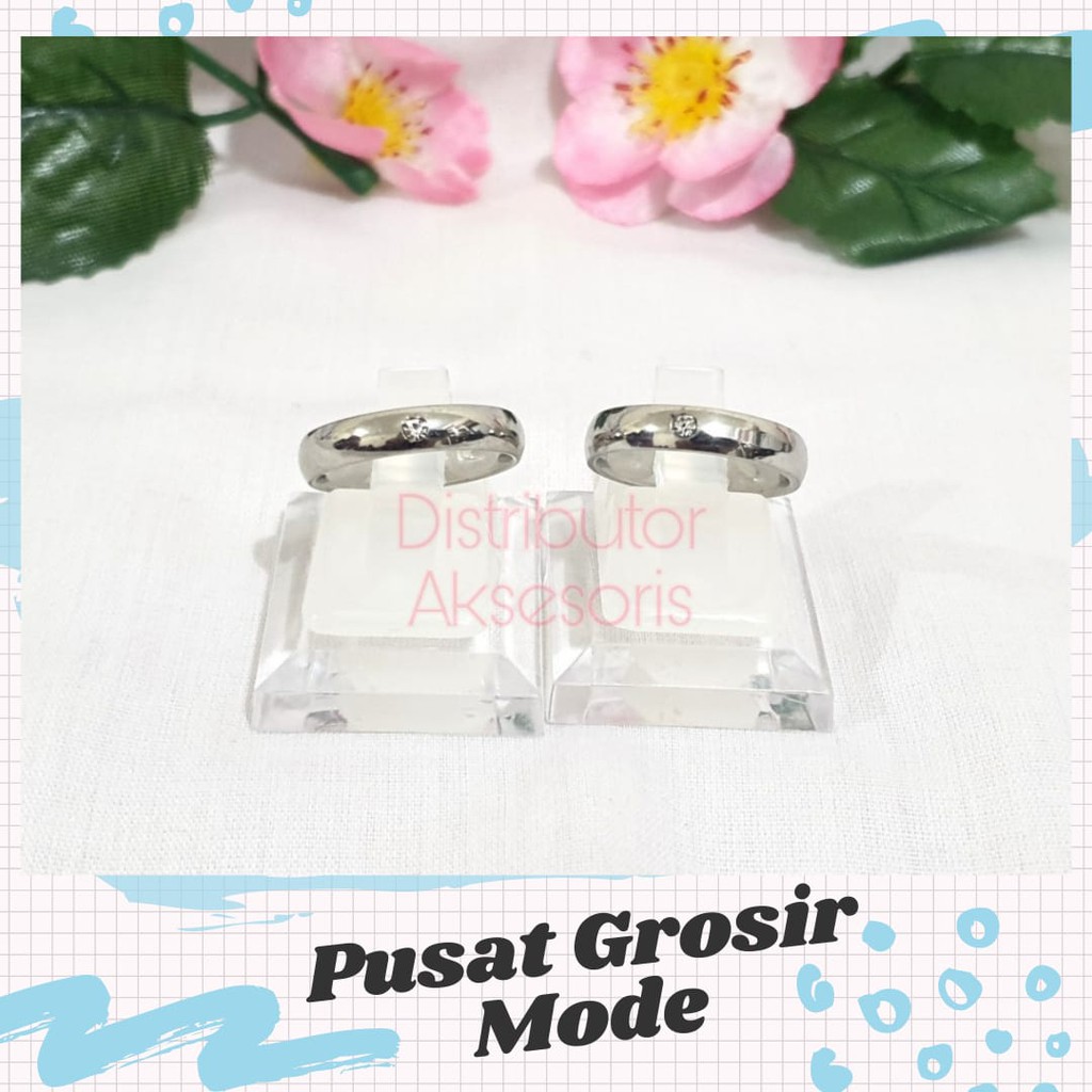 Cincin Couple Titanium ANTI KARAT SELAMANYA PGM CT49