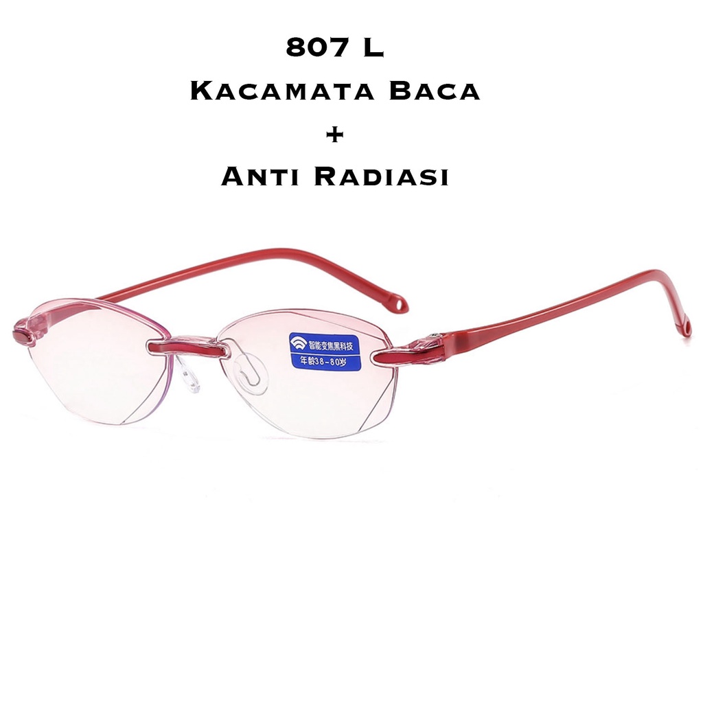 Kacamata Baca Lensa Plus Anti Radiasi +1.00 s/d + 4.00  Kacamata Wanita Reading Glasses 807 L