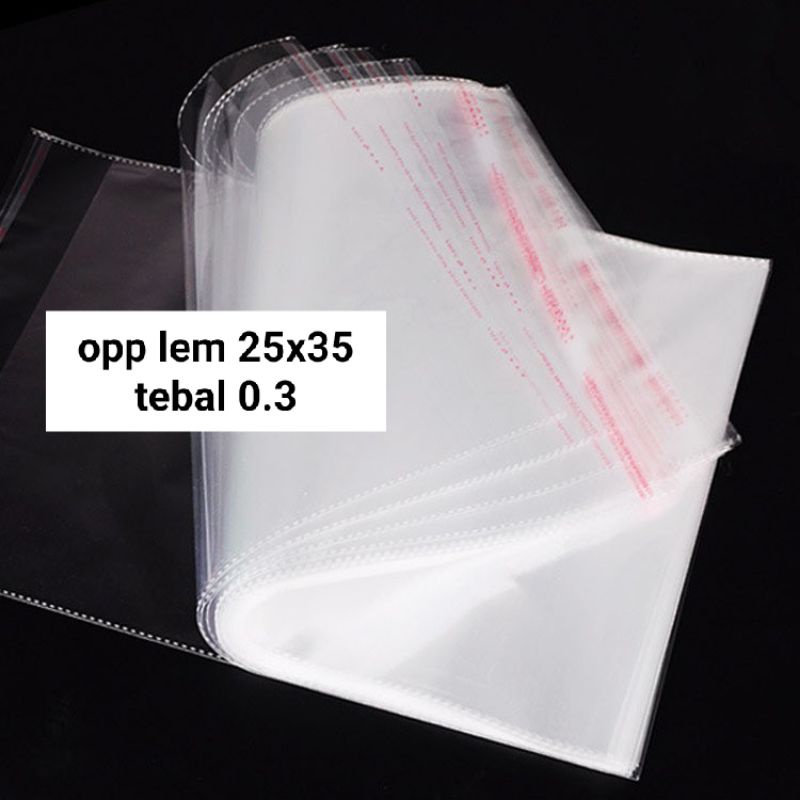 

0PLASTIK OPP SEAL LEM-PACKING BAJU - 25x35 PER 100pcs-standard