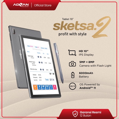 ADVAN TAB SKETSA 2 4/64GB - GARANSI RESMI