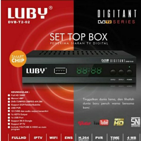 STB Set top box luby DVB-T2 penerima siaran tv digital