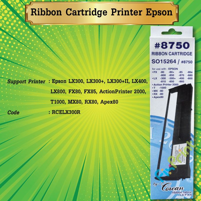 Ribbon Cartridge Epson LX300 LX-300 LX-300+ LX-300+II Compatible