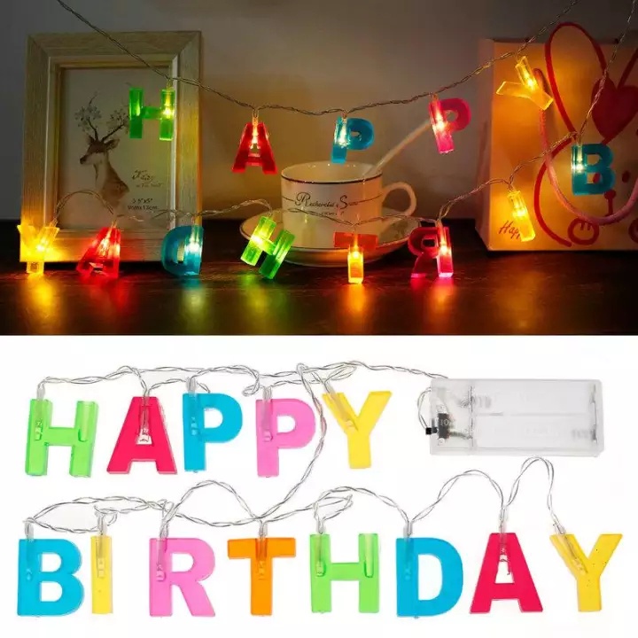 (Christmas &amp; Happy Birthday) Lampu Tumblr Led Untuk Dekorasi Pesta Ulang Tahun / Natal