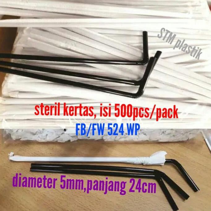 

9H476R- Sedotan Steril Bungkus Kertas Warna Hitam For Thaitea Dll Dyu5Ge4-