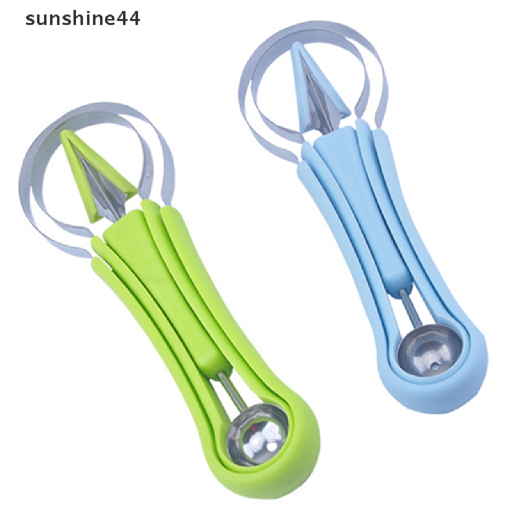 Sunshine 4 in 1 Sendok Scoop Pemotong Semangka / Melon Bahan Stainless Steel