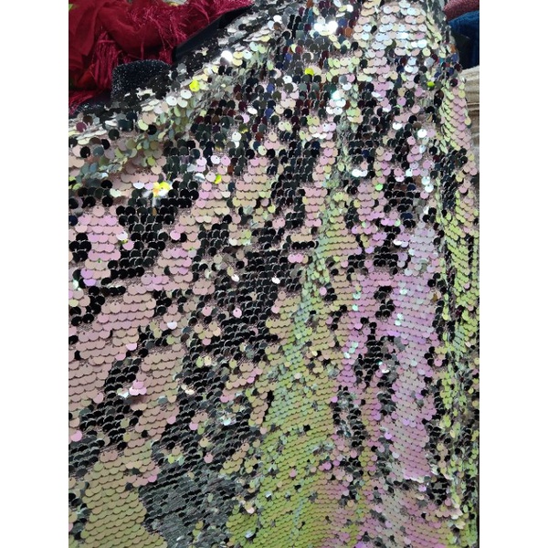 bahan kain sequin/Payet sisik ikan