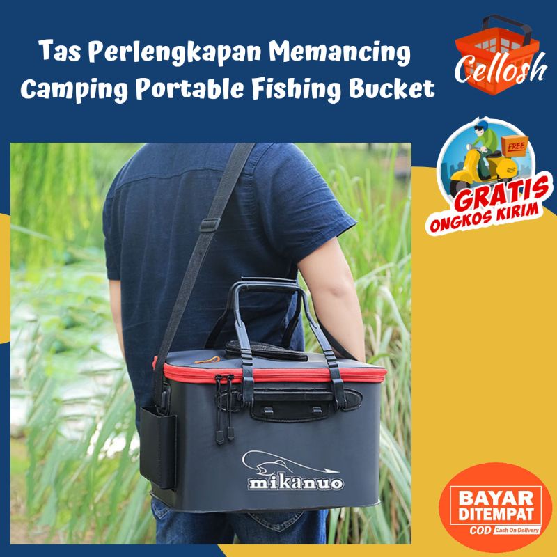 Tas Perlengkapan Mancing Camping Memancing Outdoor Portable Fishing Bucket Camping Water Container