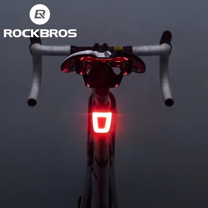 ROCKBROS LAMPU SEPEDA HELM USB LED