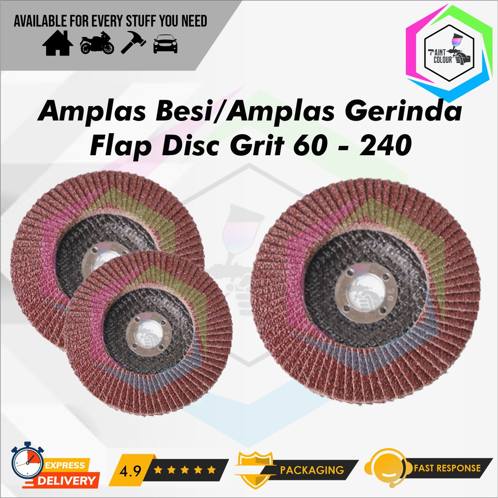 Amplas / Ampelas / Hamplas / Hampelas Besi/Amplas Gerinda Flap Disc AM1 All Grit