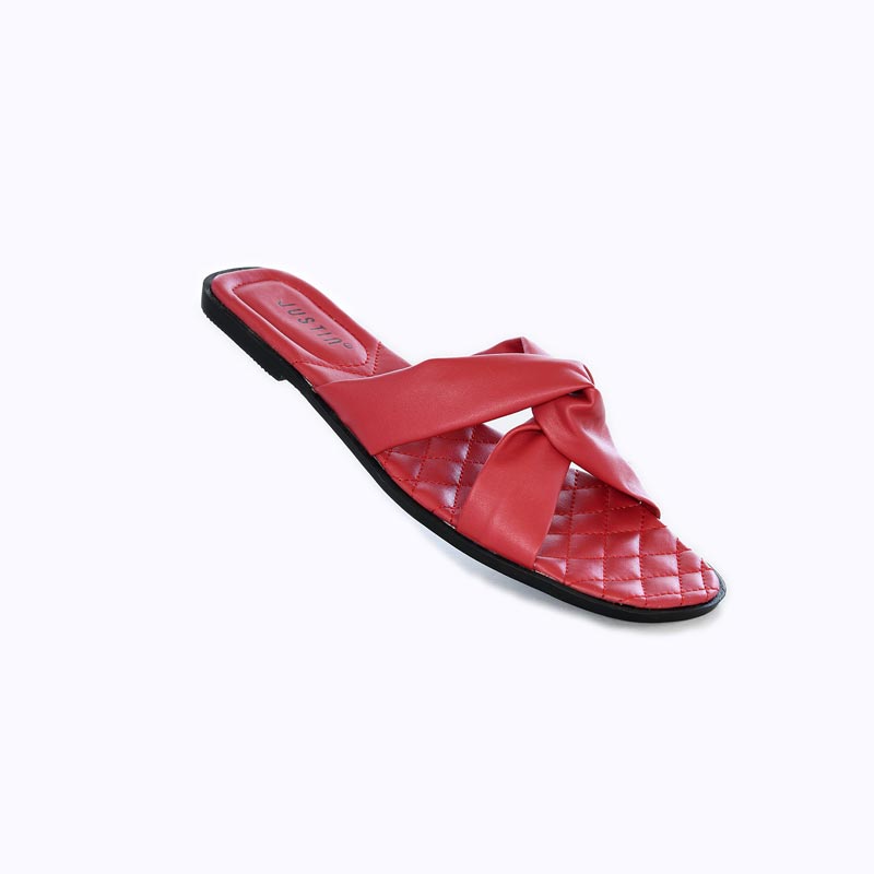 Premium Justin Sandal Flat Wanita JH 51 Merah Harga terjangkau