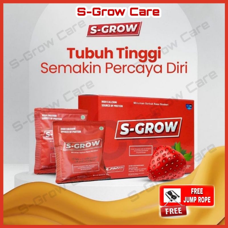 S-GROW Susu Peninggi Badan (Paket Gold 2 Box) Free Skipping