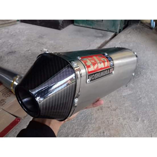 COD ! Knalpot Motor Racing Yoshimura USA Full Stainless Silincer Only BONUS Braket Klem dan Perr